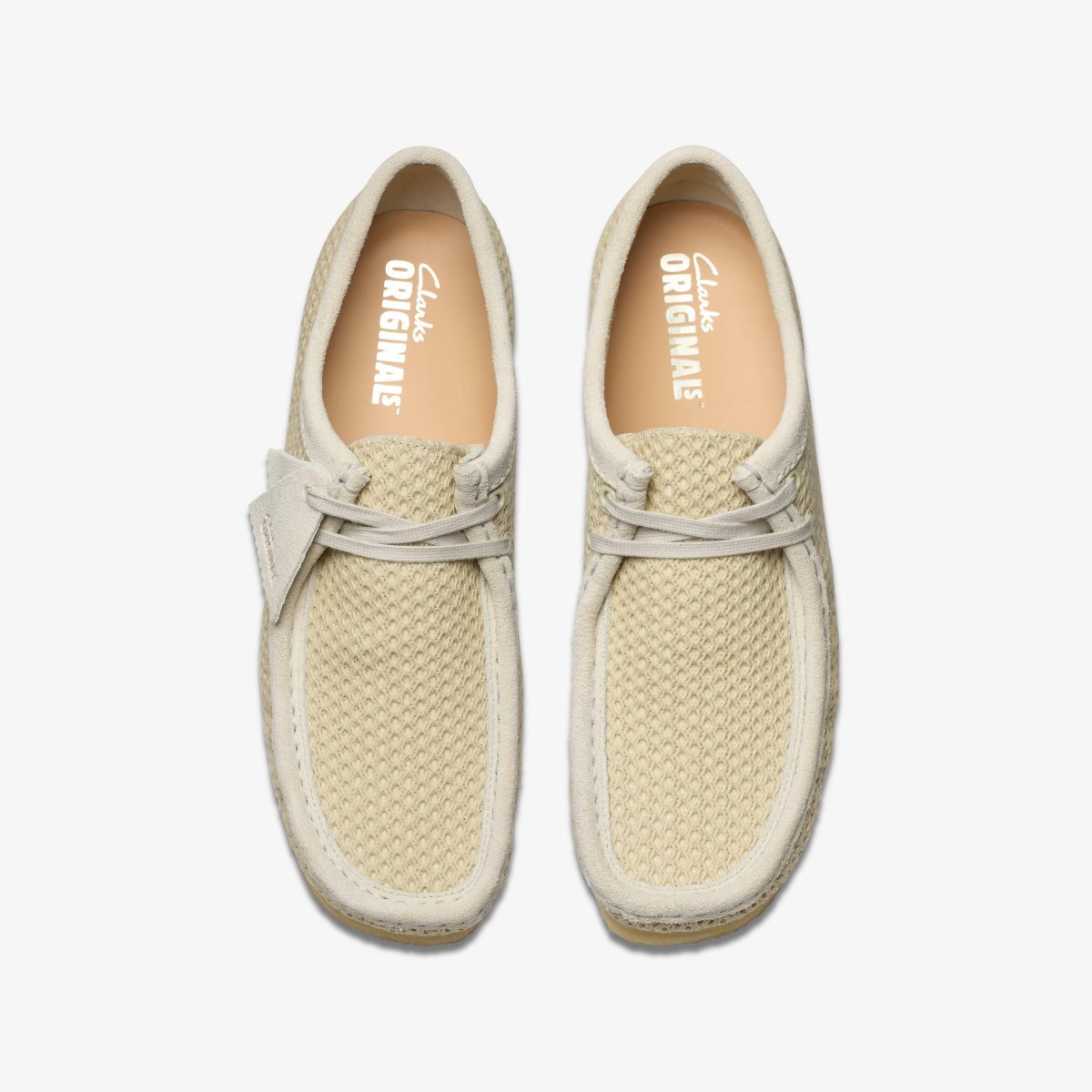 Wallabees Clarks Wallabee Off White Mesh Hombre Blancas | KVRN-45370