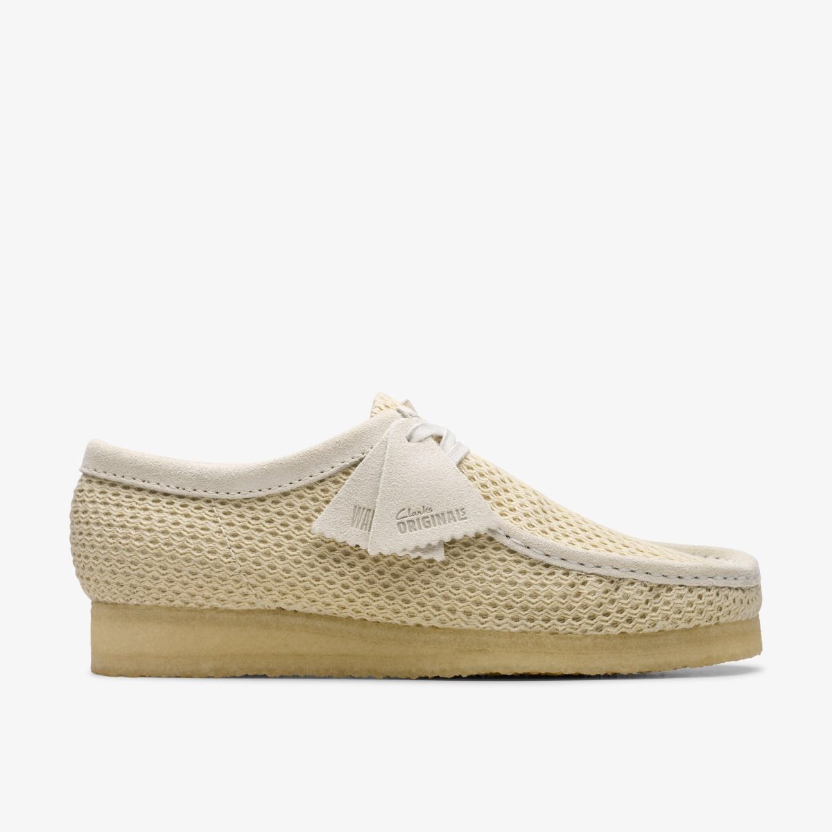 Wallabees Clarks Wallabee Off White Mesh Hombre Blancas | KVRN-45370