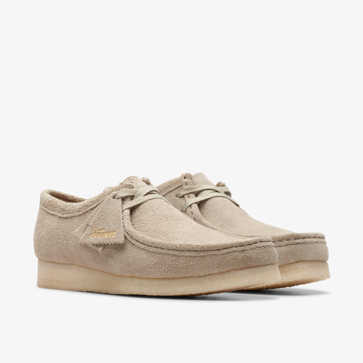 Wallabees Clarks Wallabee Pale Grey Suede Hombre Gris | WAHN-54692