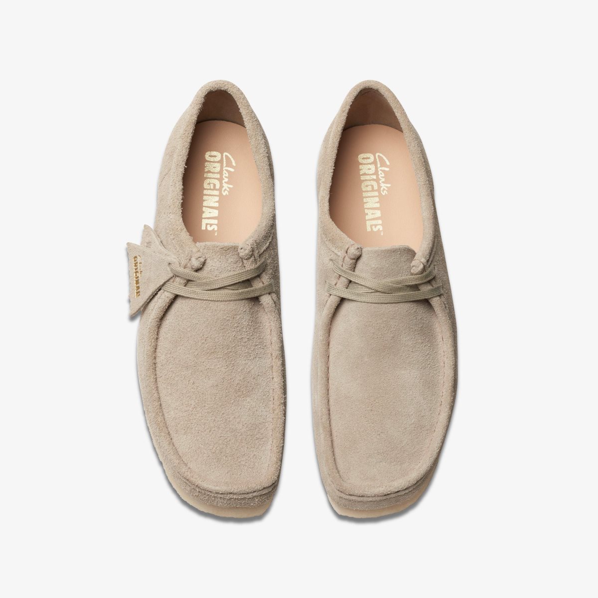 Wallabees Clarks Wallabee Pale Grey Suede Hombre Gris | WAHN-54692