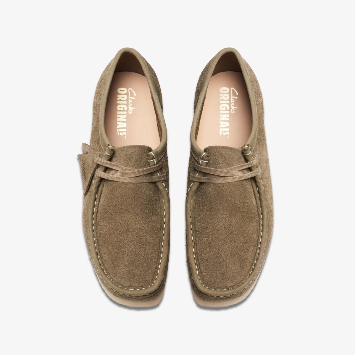 Wallabees Clarks Wallabee Pale Khaki Suede Hombre Kaki | BNIP-56417