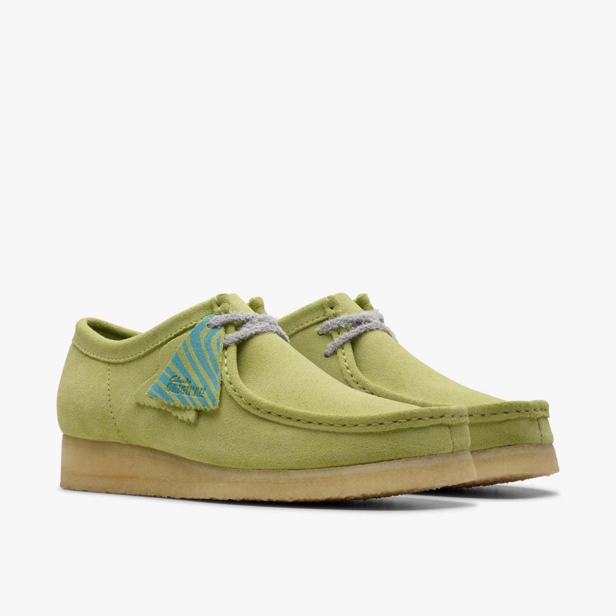 Wallabees Clarks Wallabee Pale Lime Suede Hombre undefined | WXZA-37519