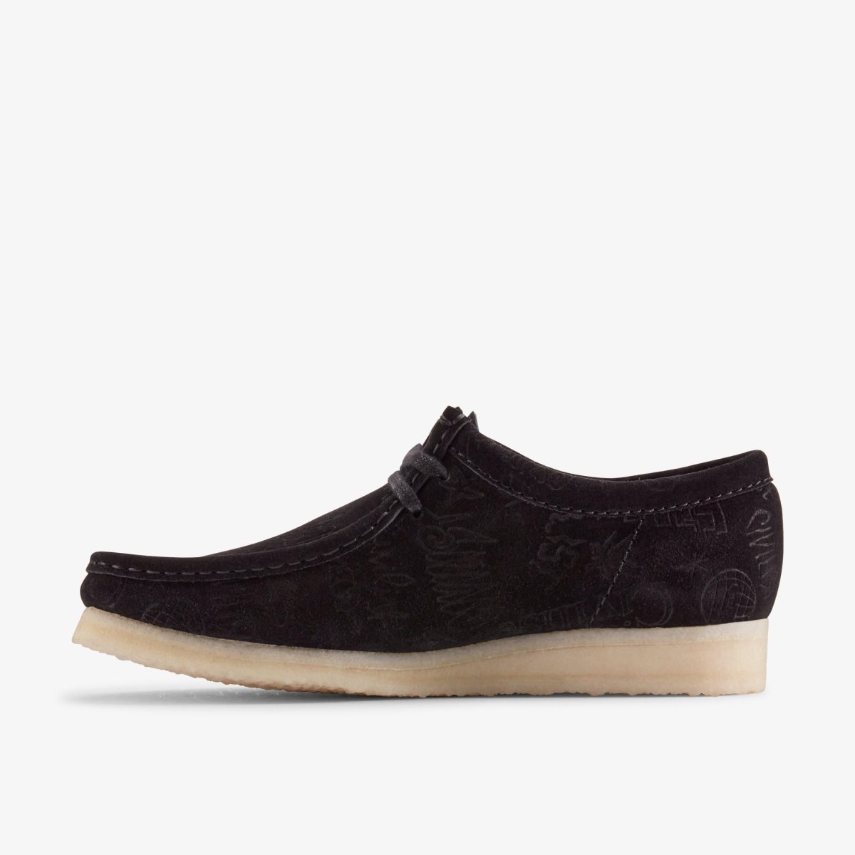 Wallabees Clarks Wallabee X Civilist Black Deboss Hombre Negras | MCPV-40273