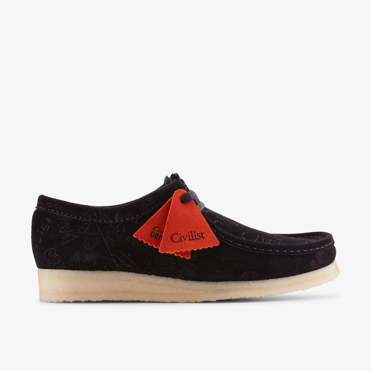 Wallabees Clarks Wallabee X Civilist Black Deboss Hombre Negras | MCPV-40273