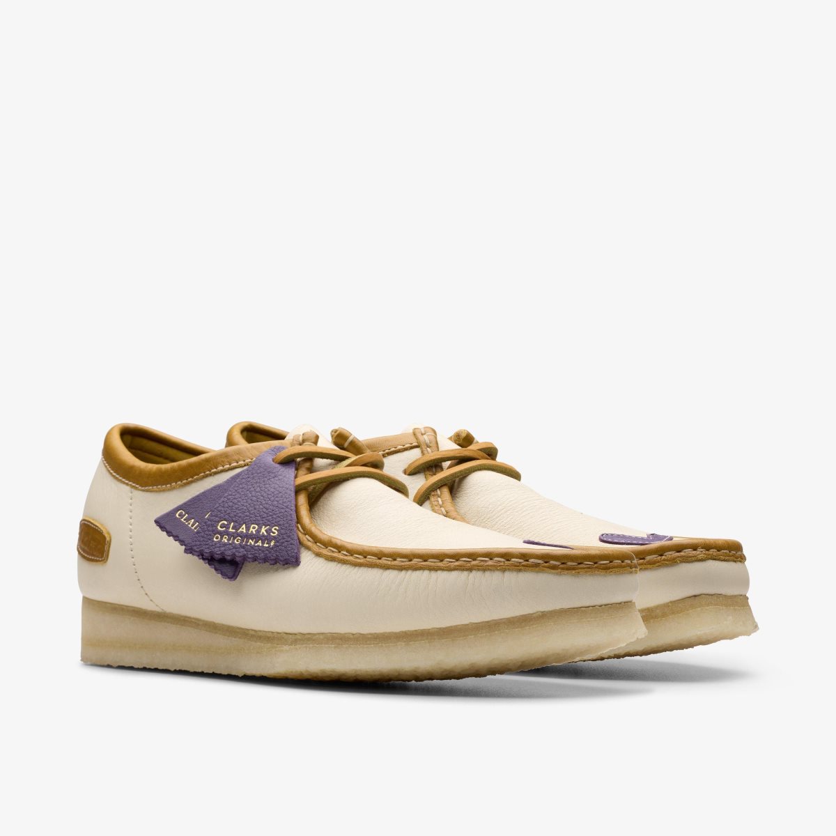 Wallabees Clarks Wallabee X Claima Off White Combination Hombre Blancas | TIQV-67394