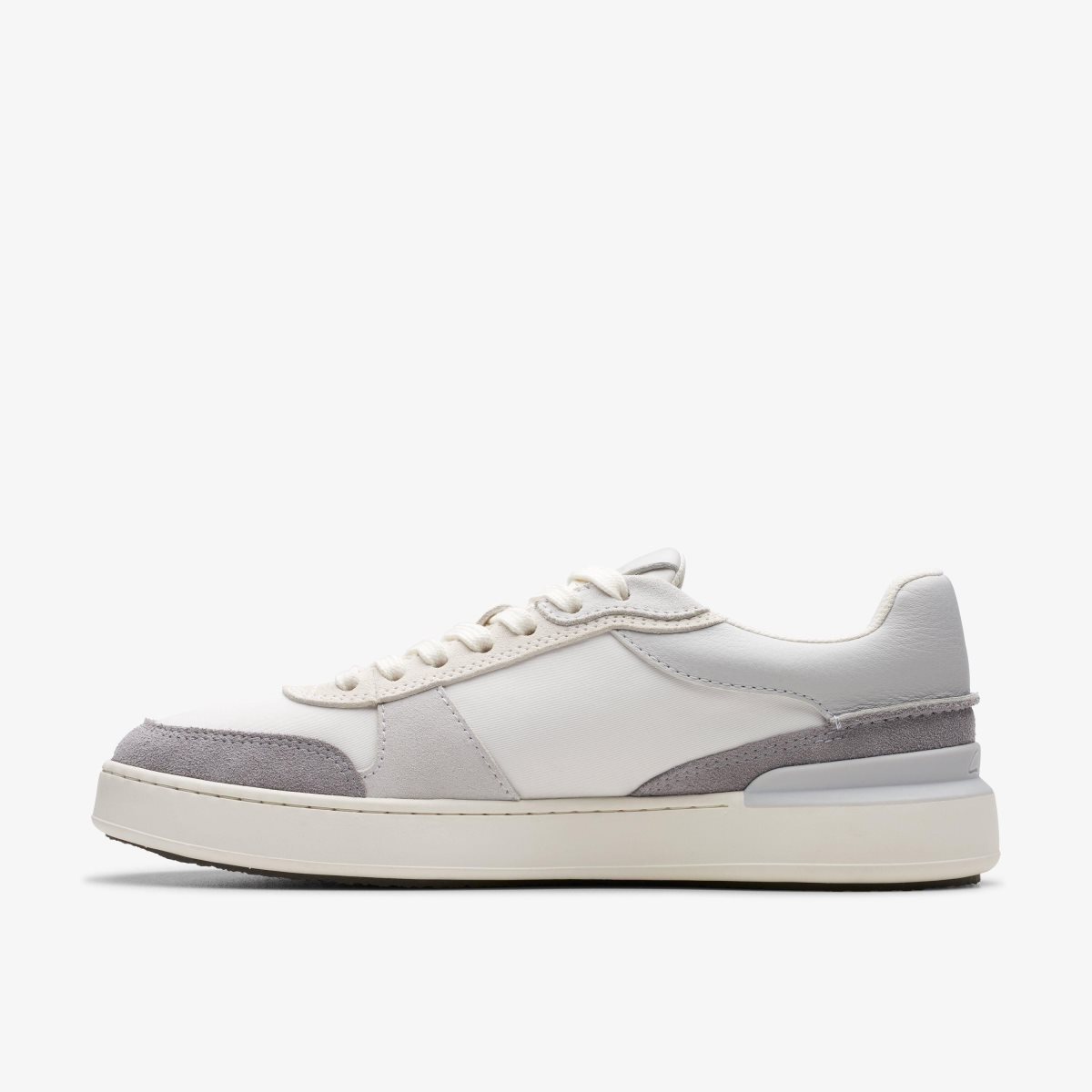 Zapatillas Clarks Court Lite Race Light Grey Combination Hombre Gris Claro | SUIZ-65172