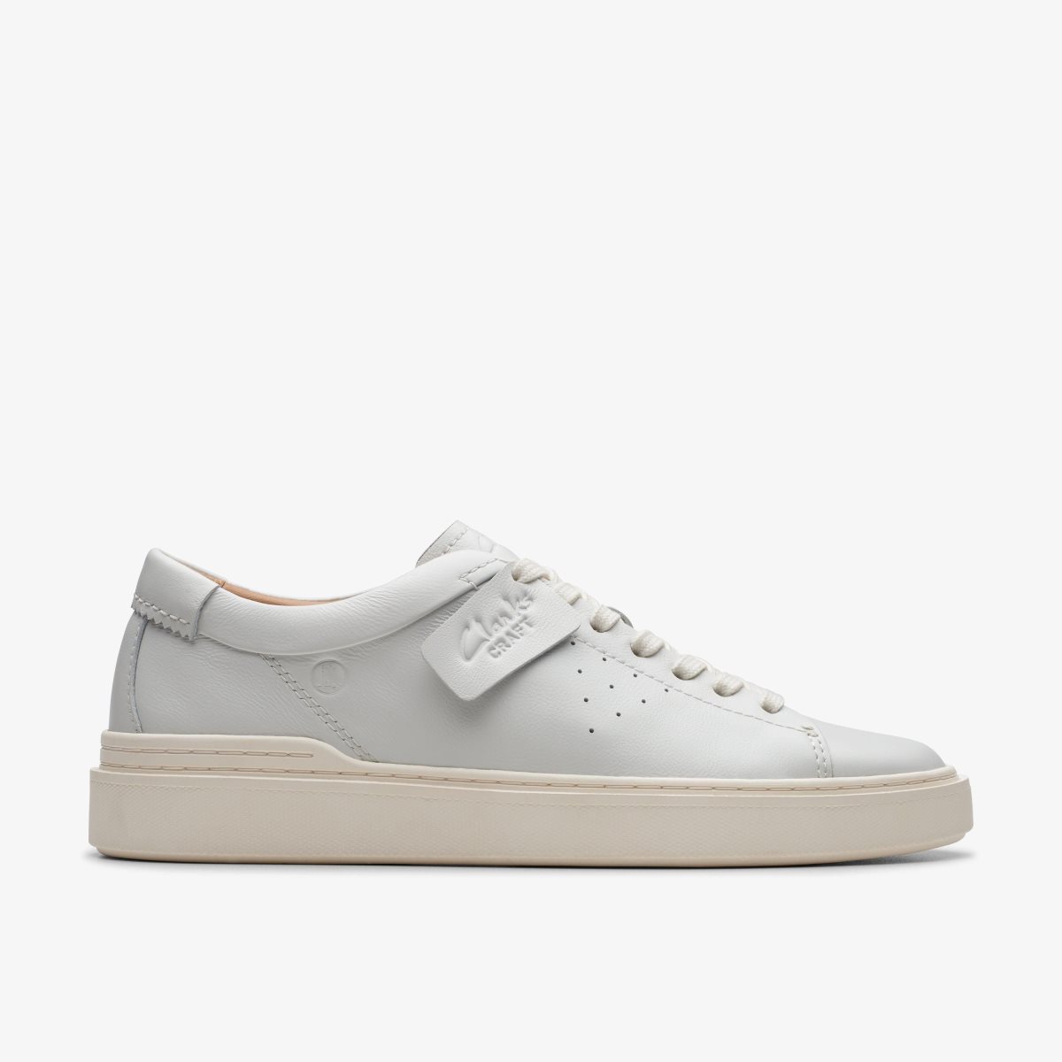 Zapatillas Clarks Craft Swift White Leather Hombre Blancas | MGRH-15869