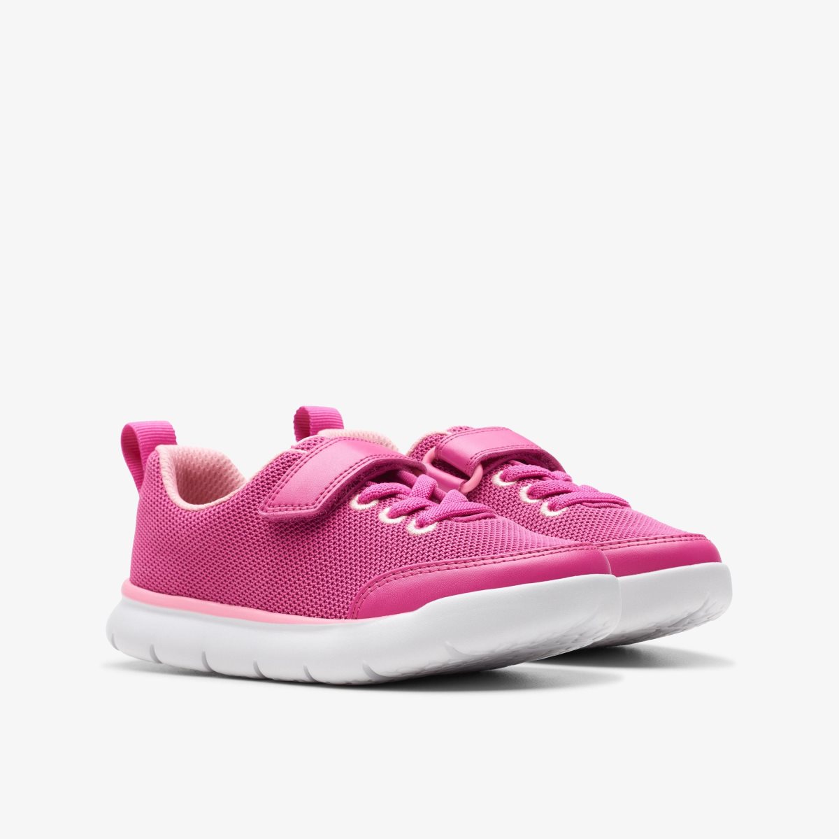 Zapatillas Clarks Hoop Run Kid Pink Synthetic Niños Rosas | NRHZ-21437