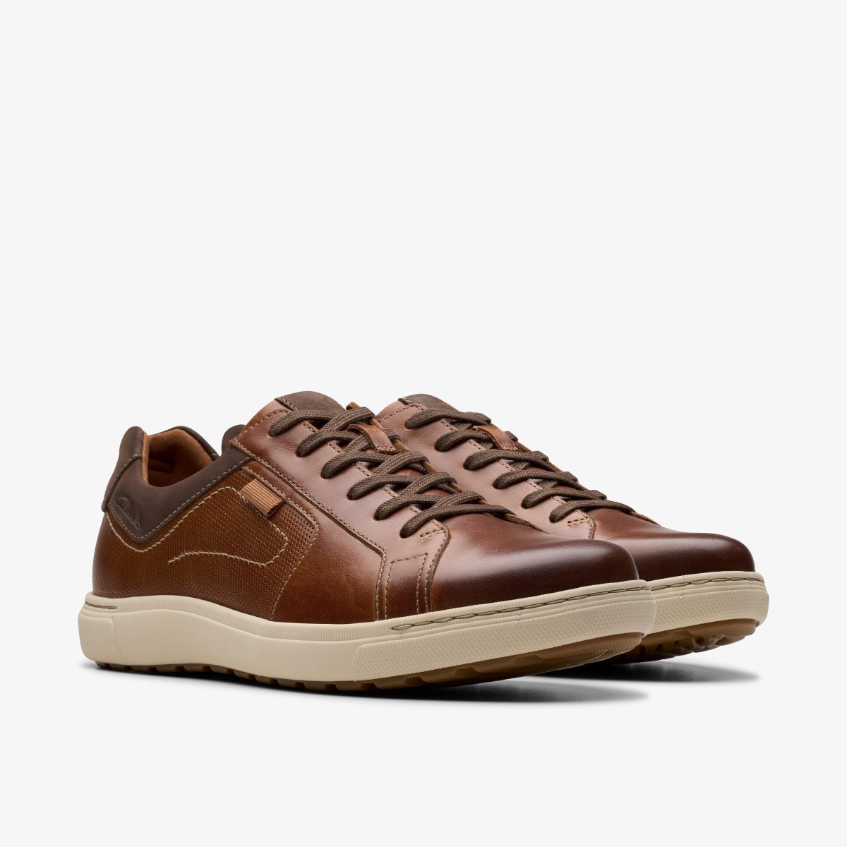 Zapatillas Clarks Mapstone Lace Tan Leather Hombre Marrones | UEKD-47062