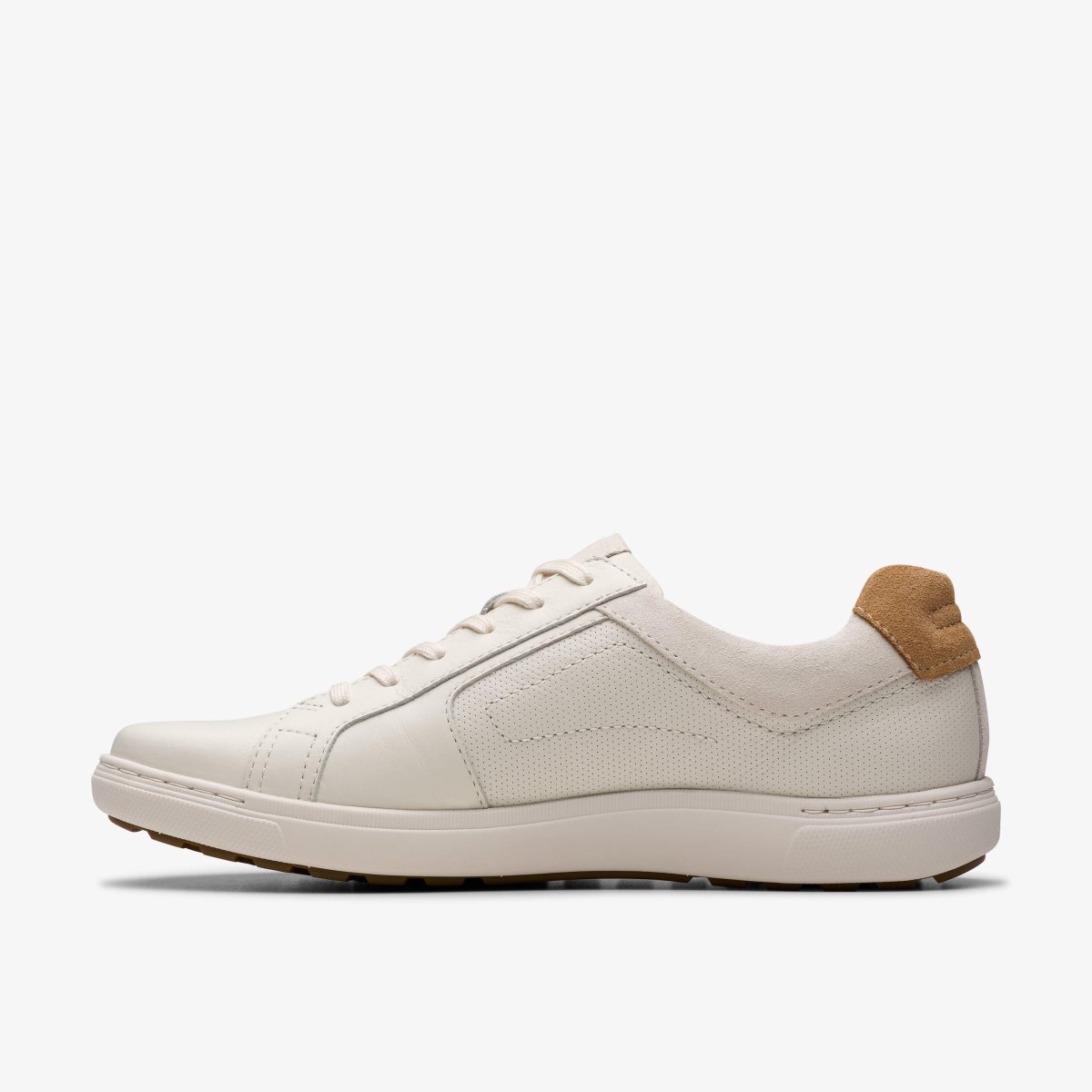 Zapatillas Clarks Mapstone Lace White Leather Hombre Blancas | SBKW-26087