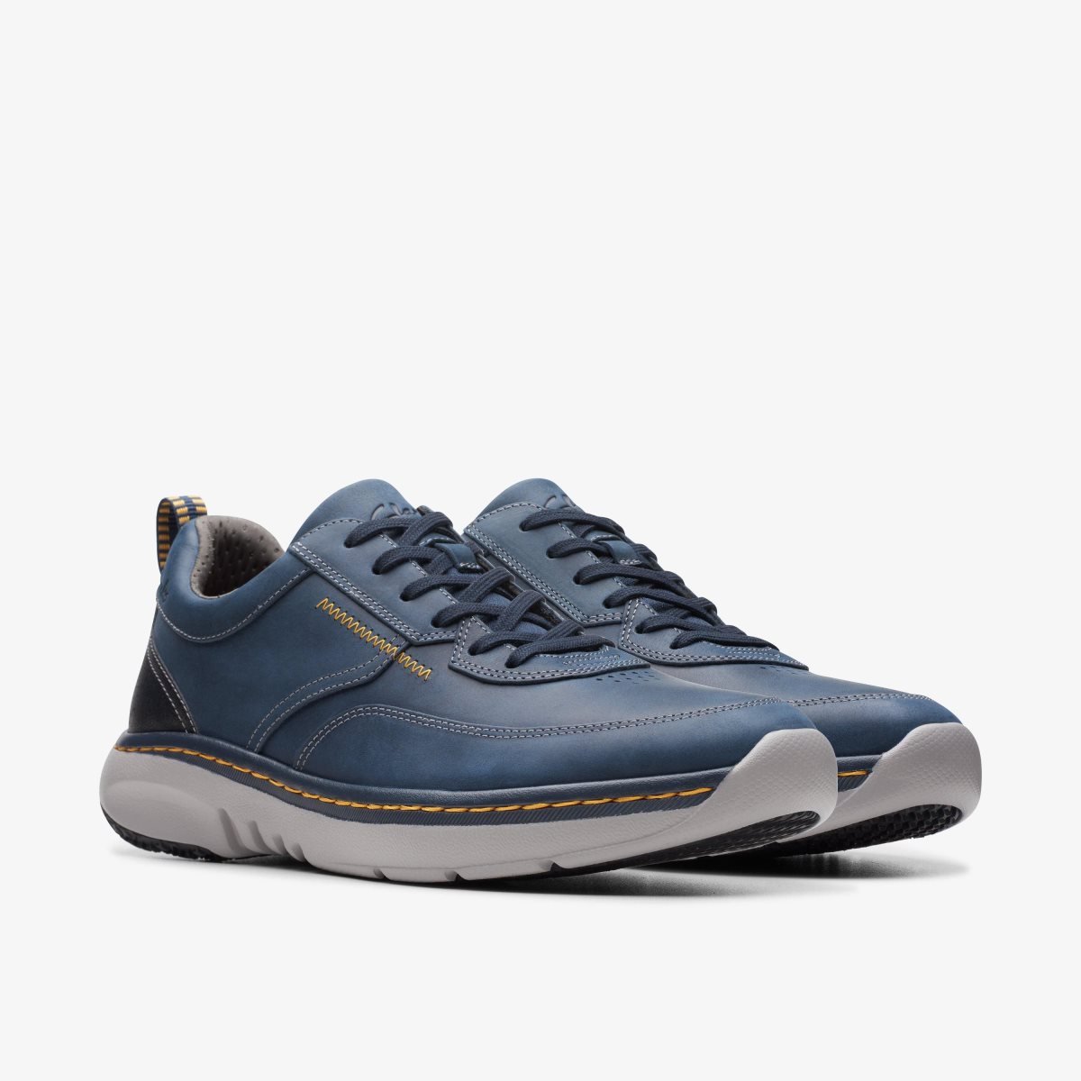 Zapatillas Clarks Pro Lace Navy Leather Hombre Azul Marino | LZMQ-92137