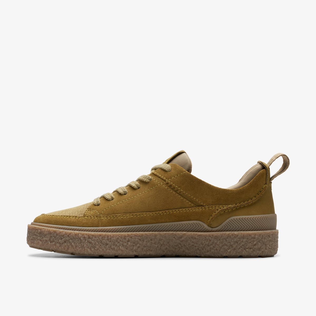 Zapatillas Clarks Somerset Lace Light Olive Suede Hombre Verde Oliva Claro | MZBG-60934