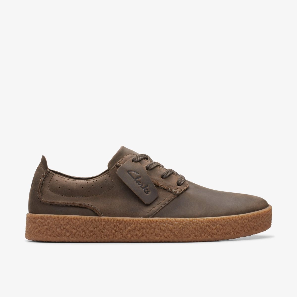 Zapatillas Clarks Streethill Lace Dark Olive Leather Hombre Verde Oliva Oscuro | ZPGB-81097