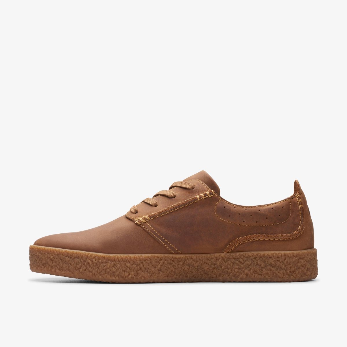 Zapatillas Clarks Streethill Lace Dark Tan Leather Hombre Marrones Oscuro | YZNQ-31740