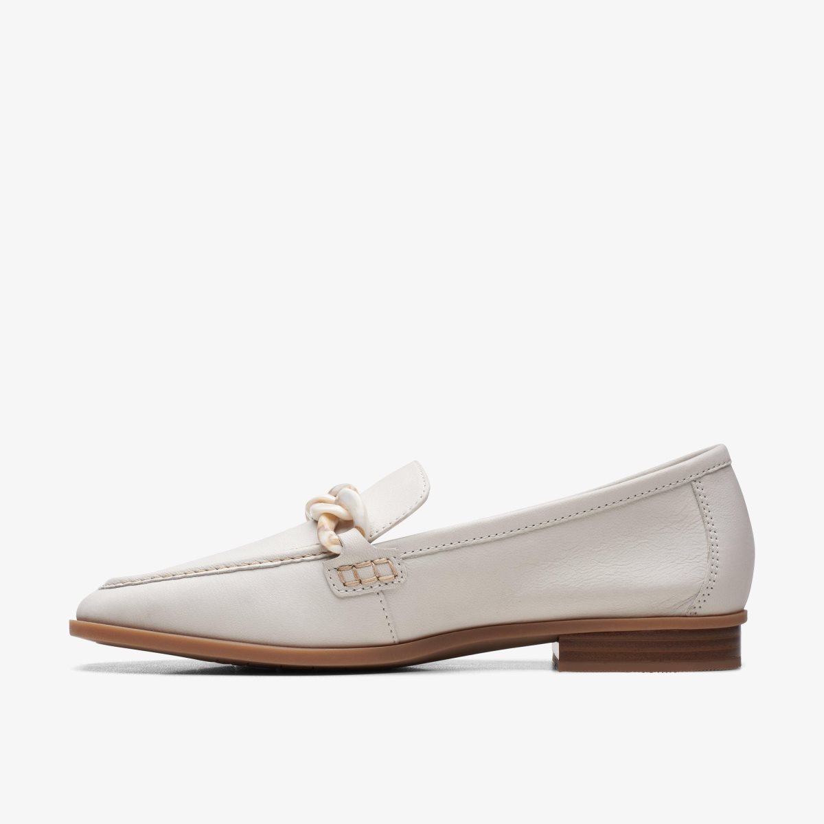 Zapatillas Sin Cordones Clarks Sarafyna Iris White Leather Mujer Blancas | OHWJ-20567