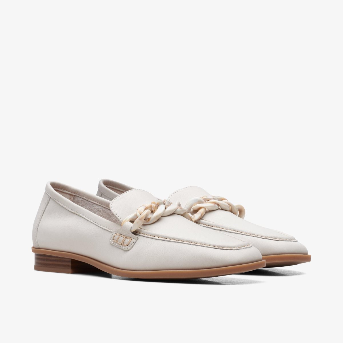 Zapatillas Sin Cordones Clarks Sarafyna Iris White Leather Mujer Blancas | OHWJ-20567