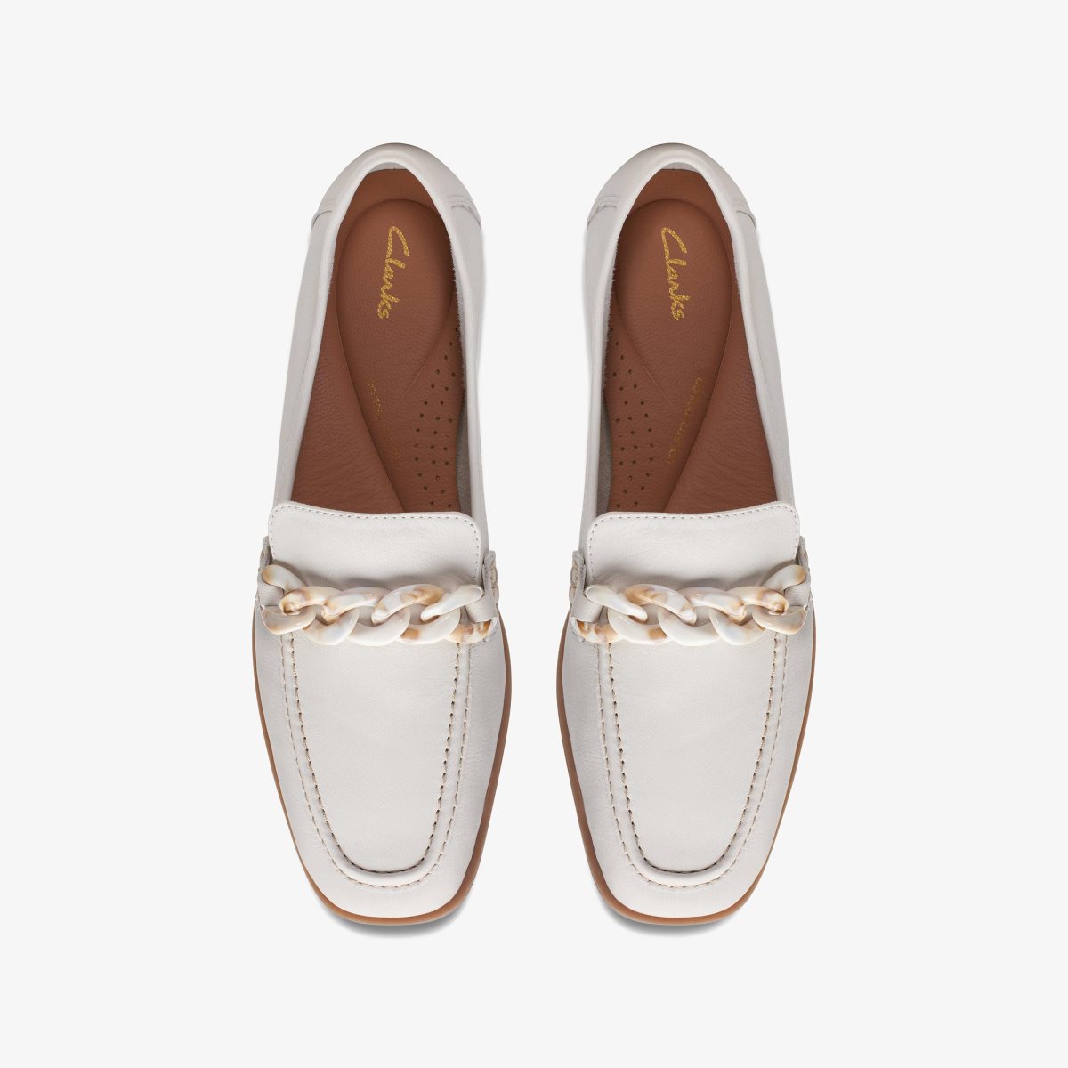 Zapatillas Sin Cordones Clarks Sarafyna Iris White Leather Mujer Blancas | OHWJ-20567