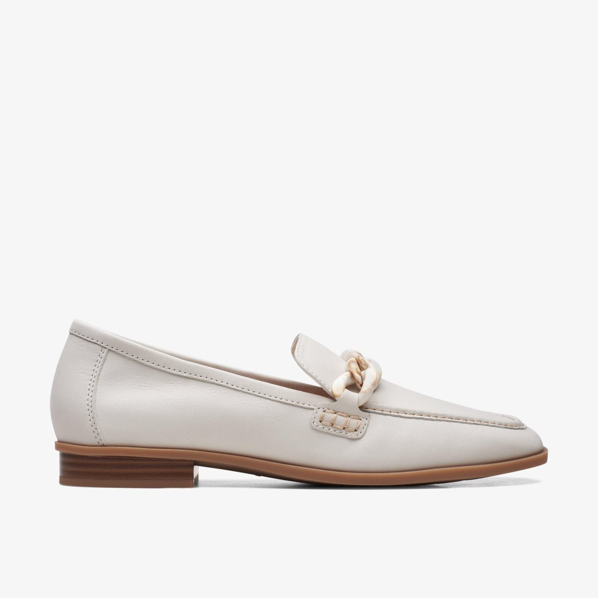 Zapatillas Sin Cordones Clarks Sarafyna Iris White Leather Mujer Blancas | OHWJ-20567