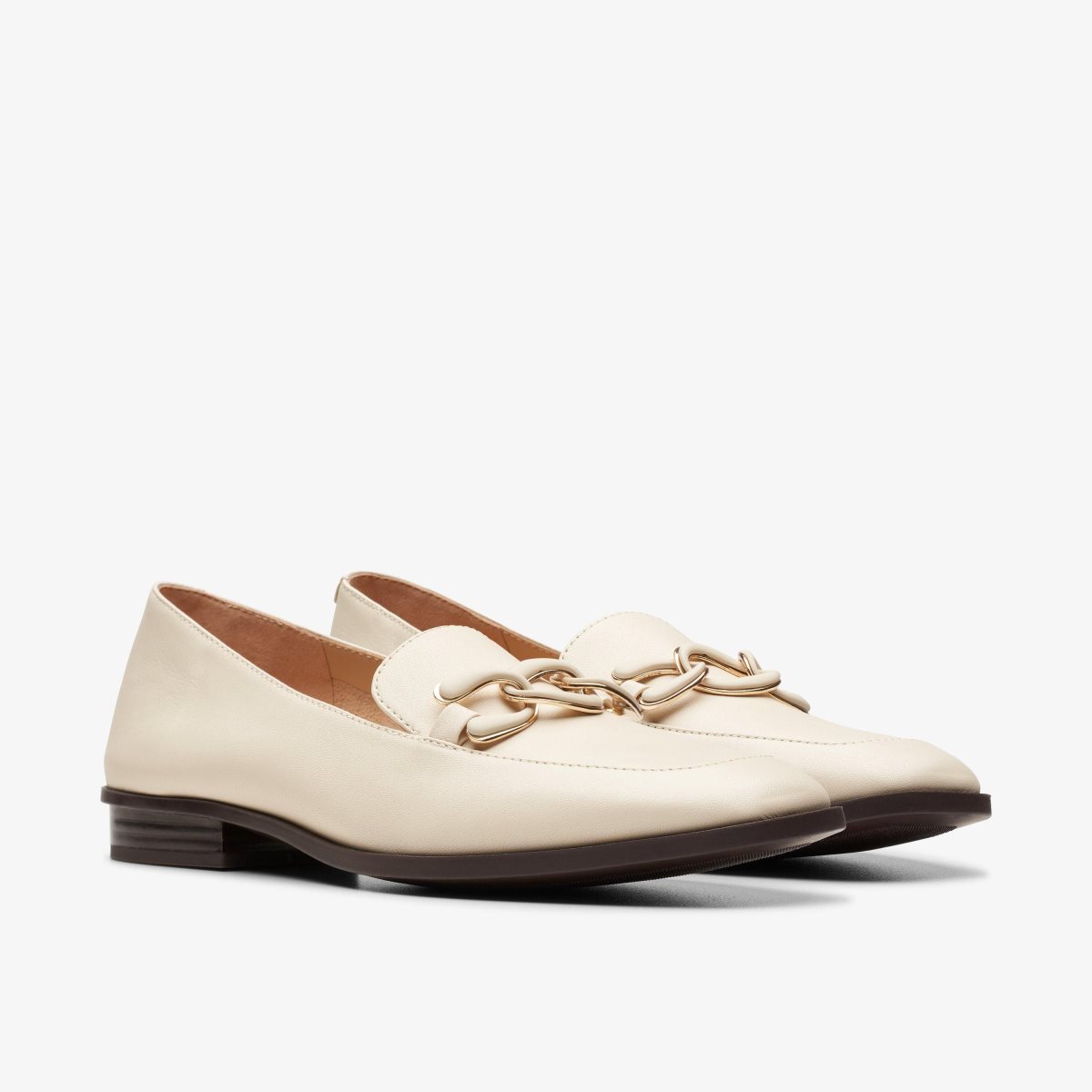 Zapatillas Sin Cordones Clarks Sarafyna Rae Ivory Leather Mujer Blancas | TJPY-83205