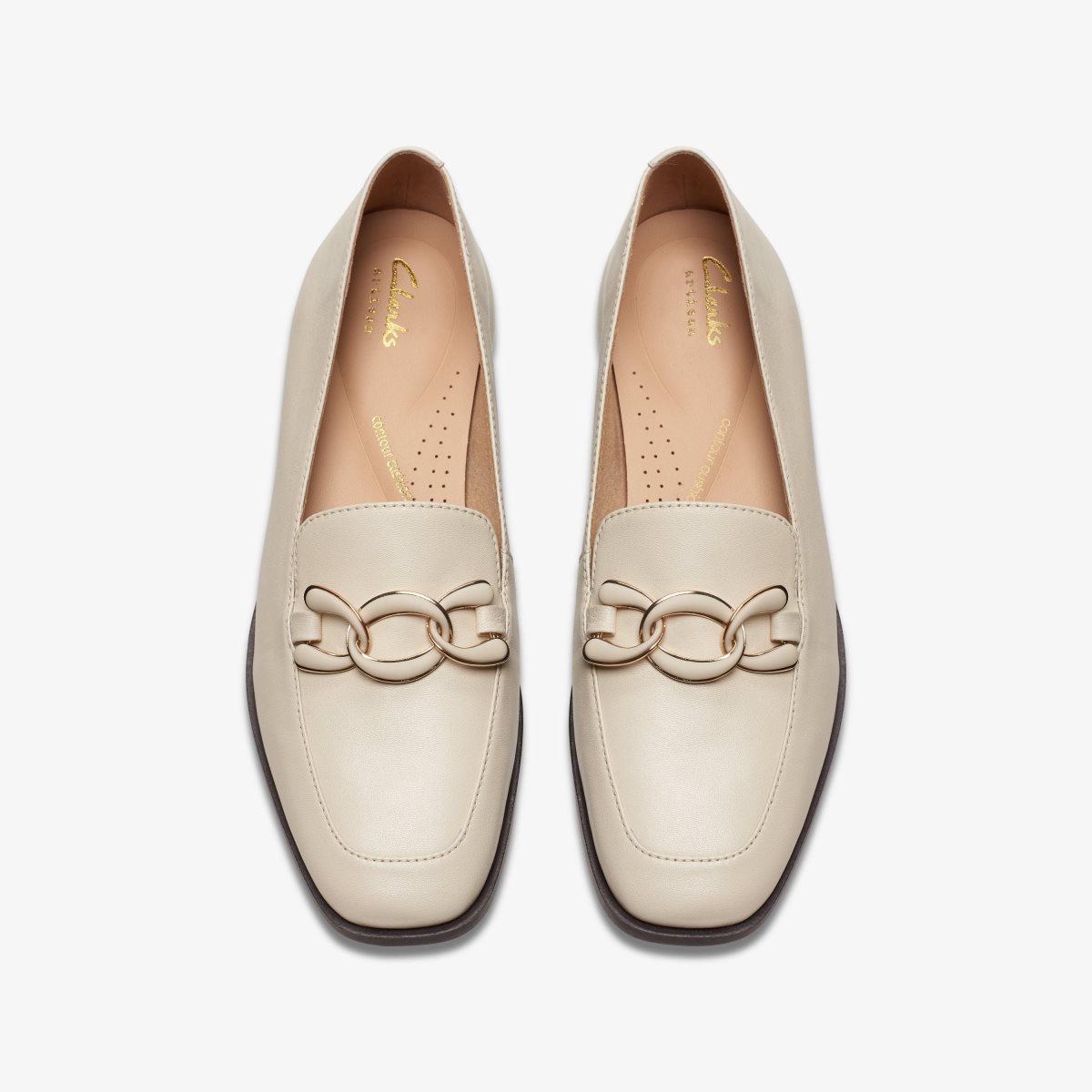 Zapatillas Sin Cordones Clarks Sarafyna Rae Ivory Leather Mujer Blancas | TJPY-83205