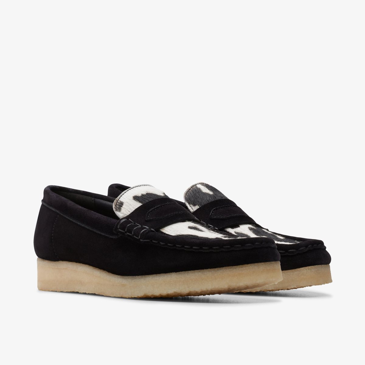 Zapatillas Sin Cordones Clarks Wallabee Loafer Cow Print HairOn Mujer Cow Print HairOn | MVPI-13695