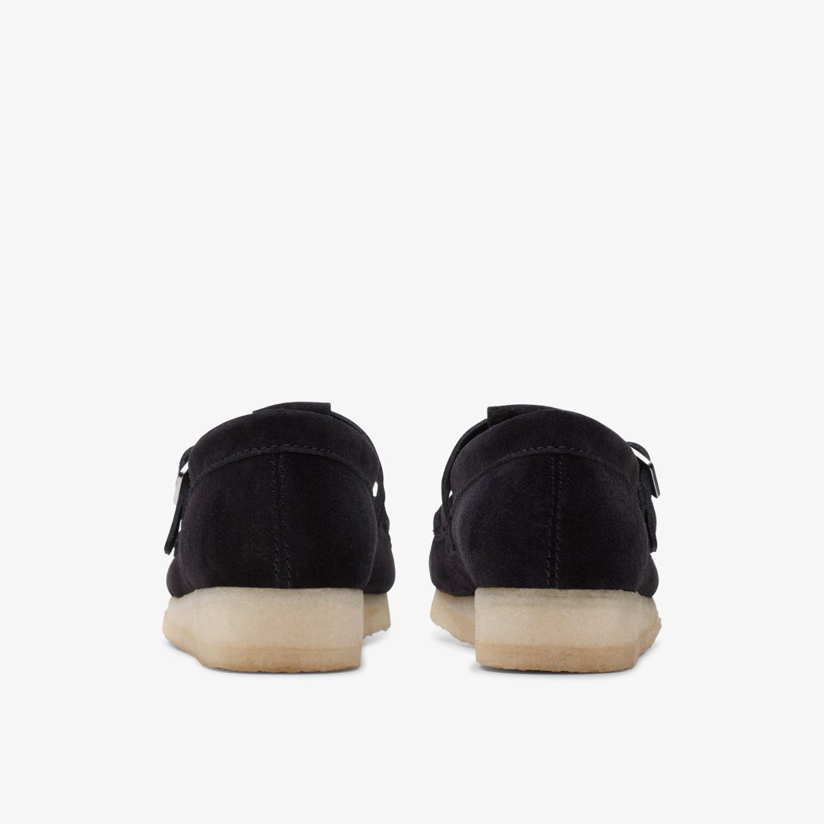 Zapatillas Sin Cordones Clarks Wallabee T-Bar Black Suede Mujer Negras | NQZF-96805