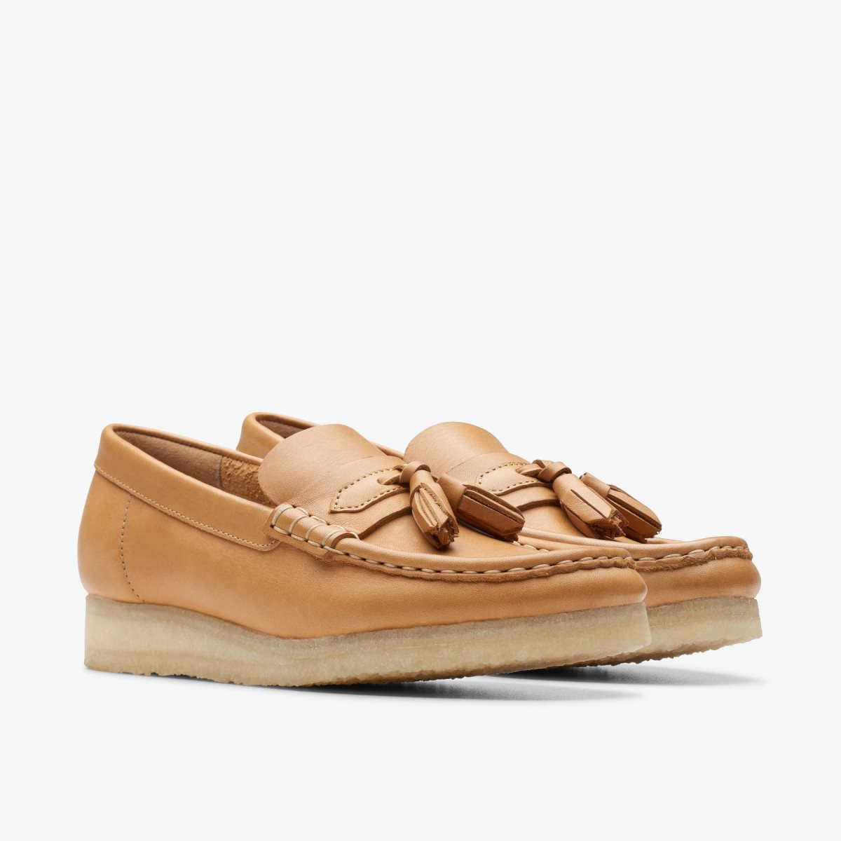 Zapatillas Sin Cordones Clarks Wallabee Loafer Mid Tan Leather Mujer Marrones | EUZM-97851