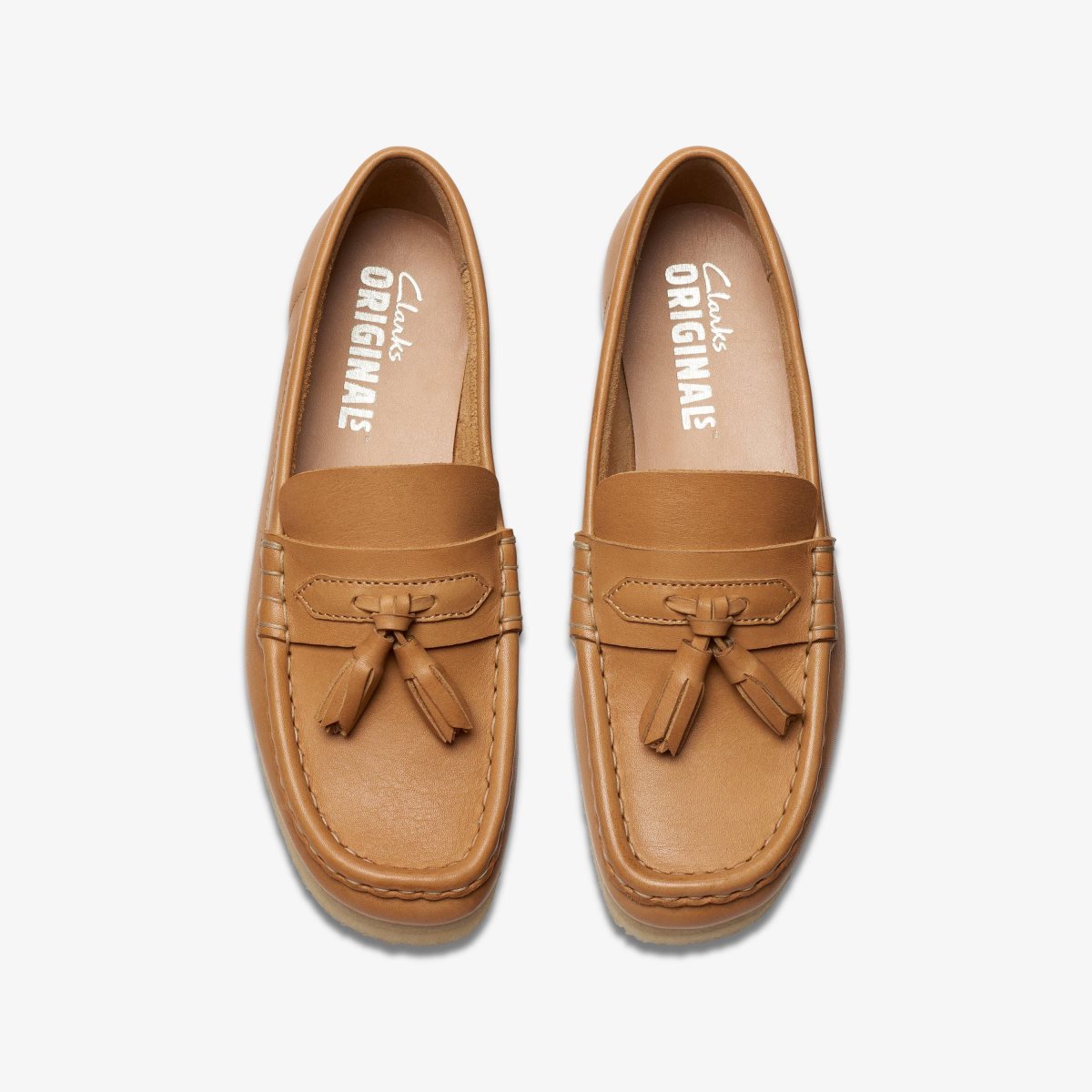 Zapatillas Sin Cordones Clarks Wallabee Loafer Mid Tan Leather Mujer Marrones | EUZM-97851