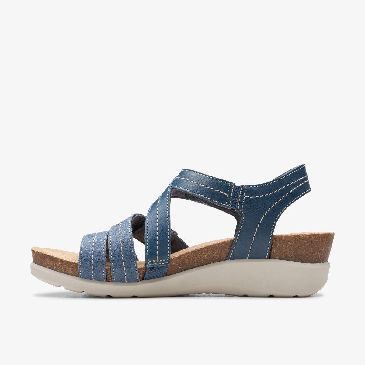 Zapatos Cuña Clarks Calenne Clara Blue Combination Mujer Azules | RYFT-03526