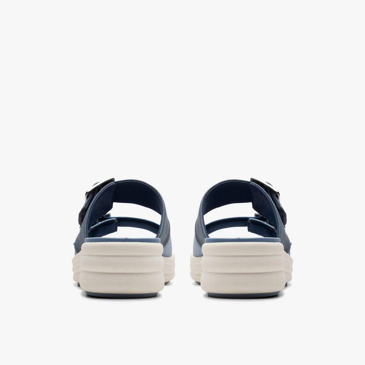 Zapatos Cuña Clarks Drift Buckle Denim Combination Mujer Azules | VXOD-08976