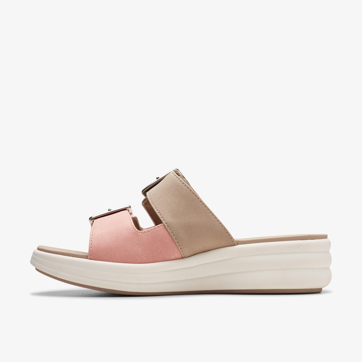 Zapatos Cuña Clarks Drift Buckle Peach Combination Mujer Coral | MNKT-84190