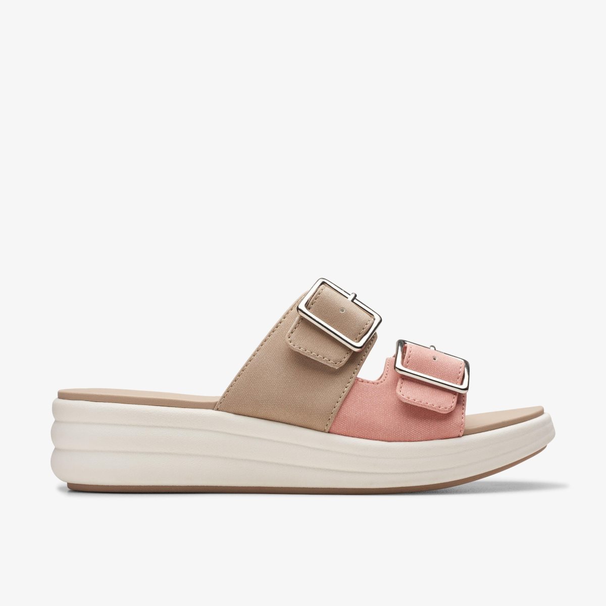 Zapatos Cuña Clarks Drift Buckle Peach Combination Mujer Coral | MNKT-84190