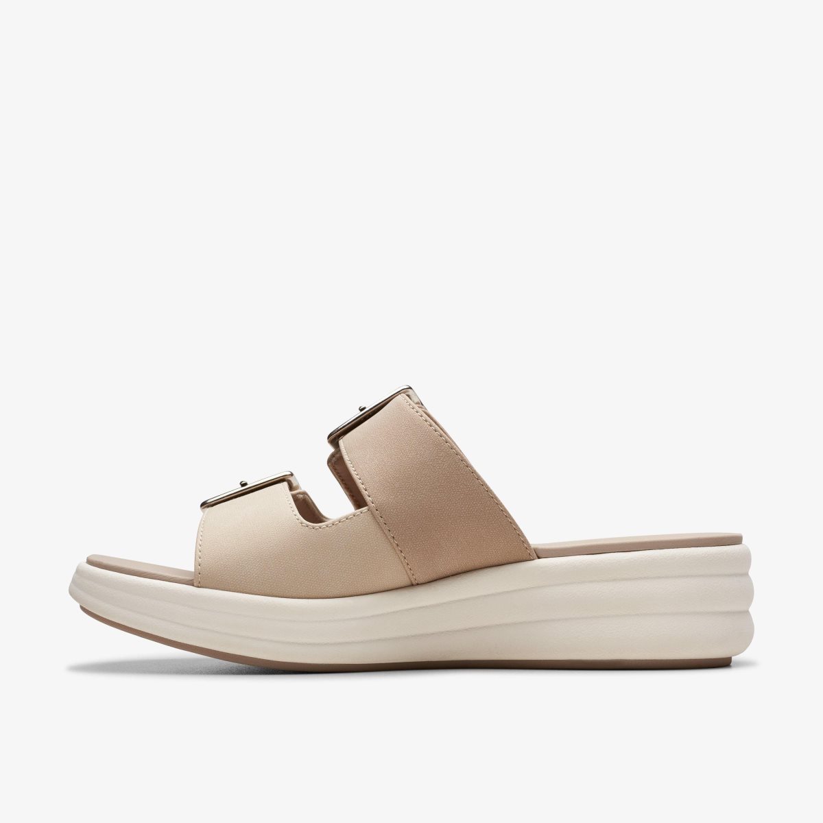 Zapatos Cuña Clarks Drift Buckle Sand Combination Mujer Marrones | TIEQ-57689