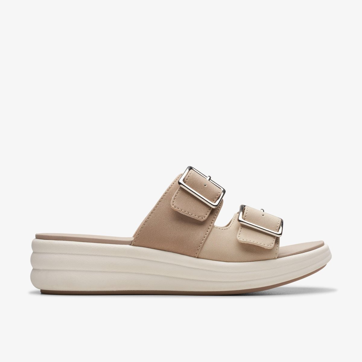 Zapatos Cuña Clarks Drift Buckle Sand Combination Mujer Marrones | TIEQ-57689