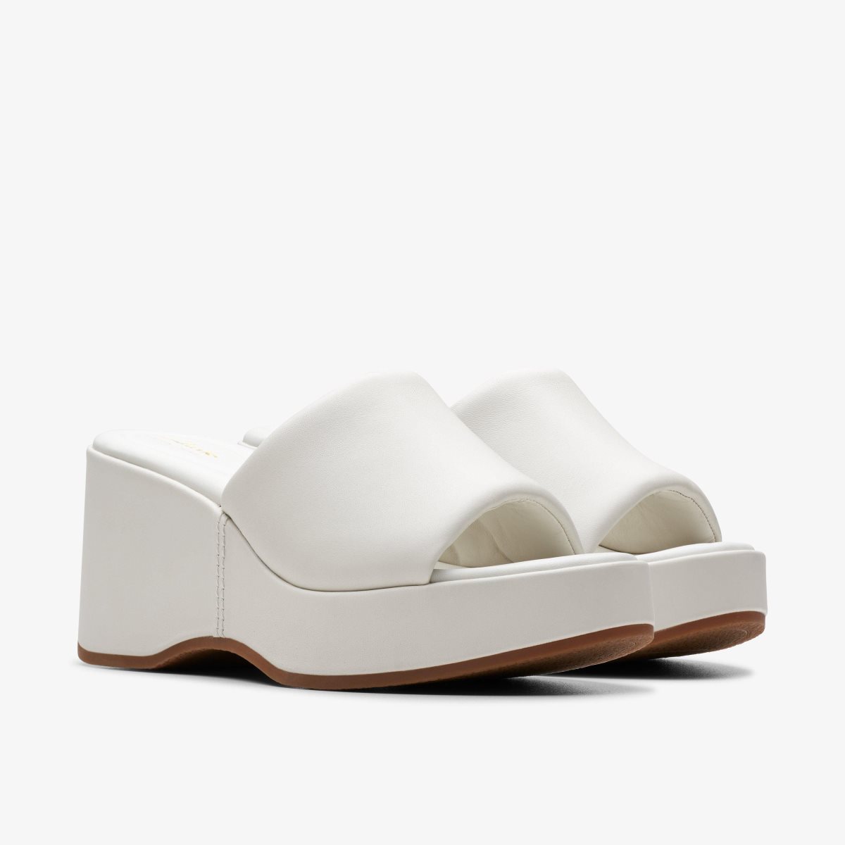 Zapatos Cuña Clarks Manon Glide Off White Leather Mujer Blancas | DAVS-53089