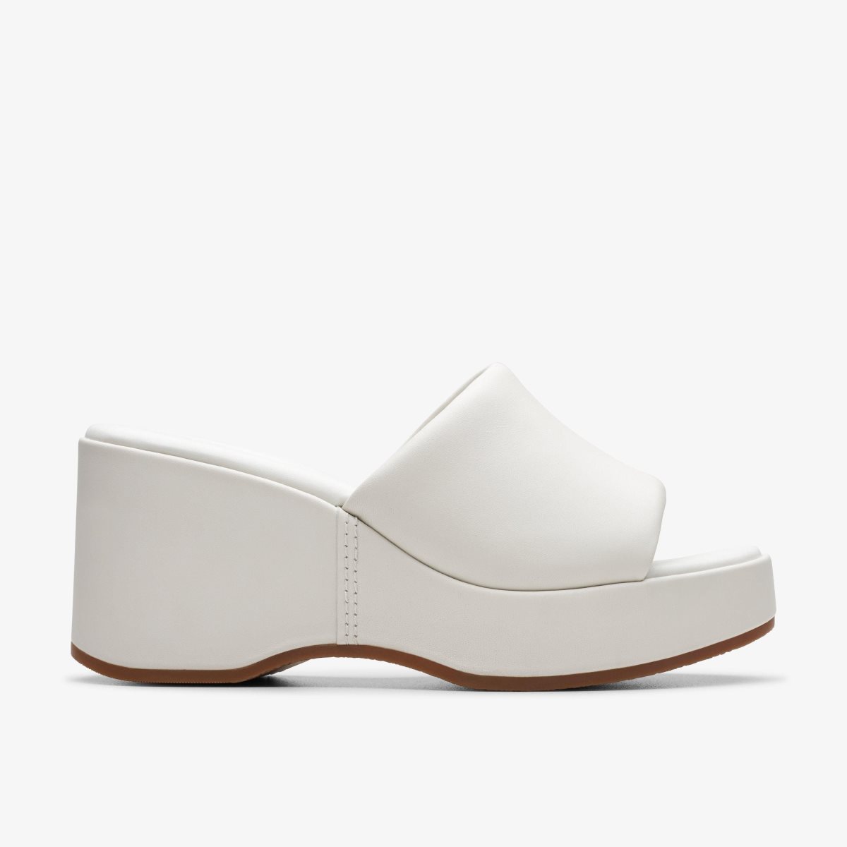 Zapatos Cuña Clarks Manon Glide Off White Leather Mujer Blancas | DAVS-53089