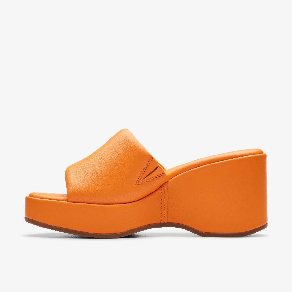 Zapatos Cuña Clarks Manon Glide Orange Leather Mujer Naranjas | OMXA-62187