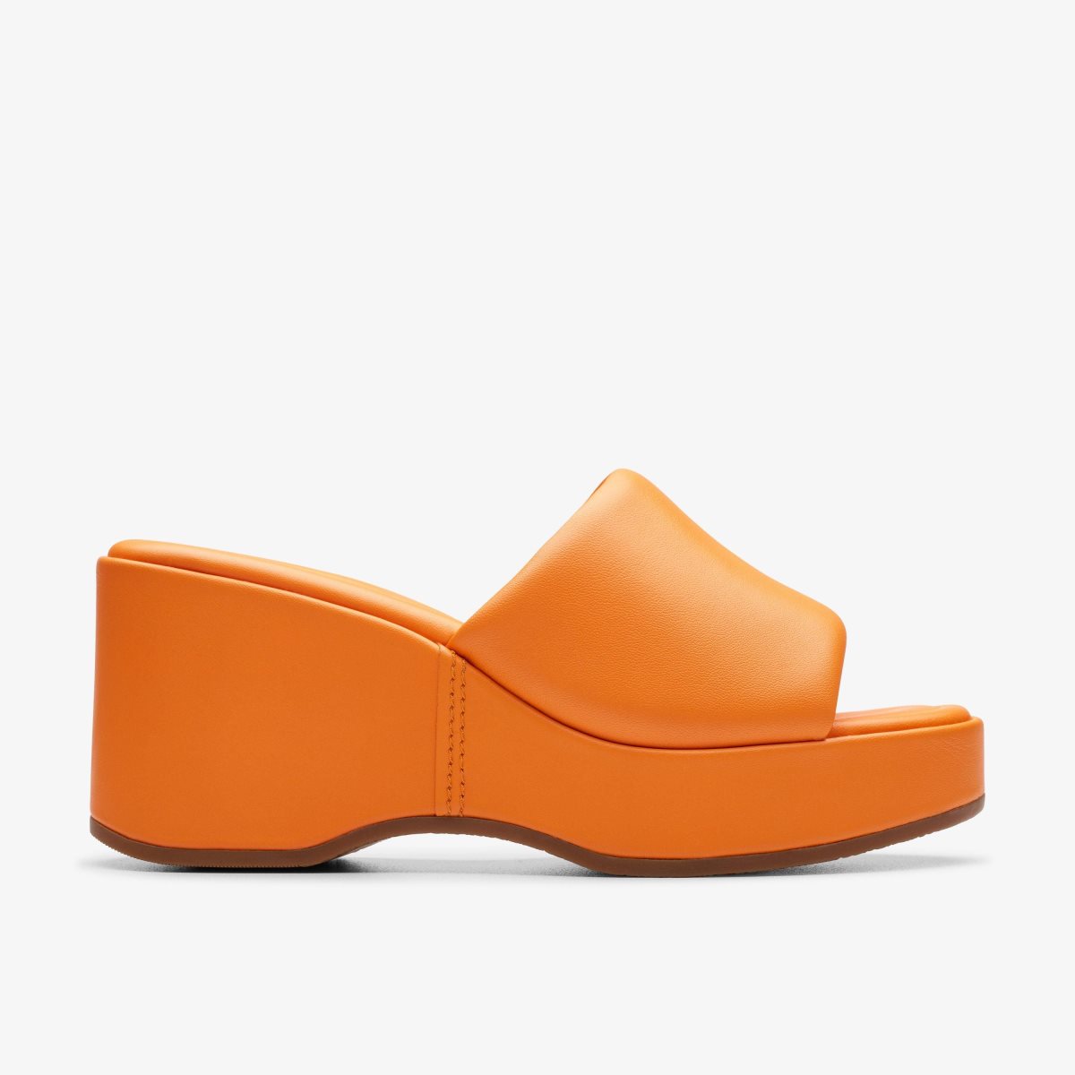 Zapatos Cuña Clarks Manon Glide Orange Leather Mujer Naranjas | OMXA-62187