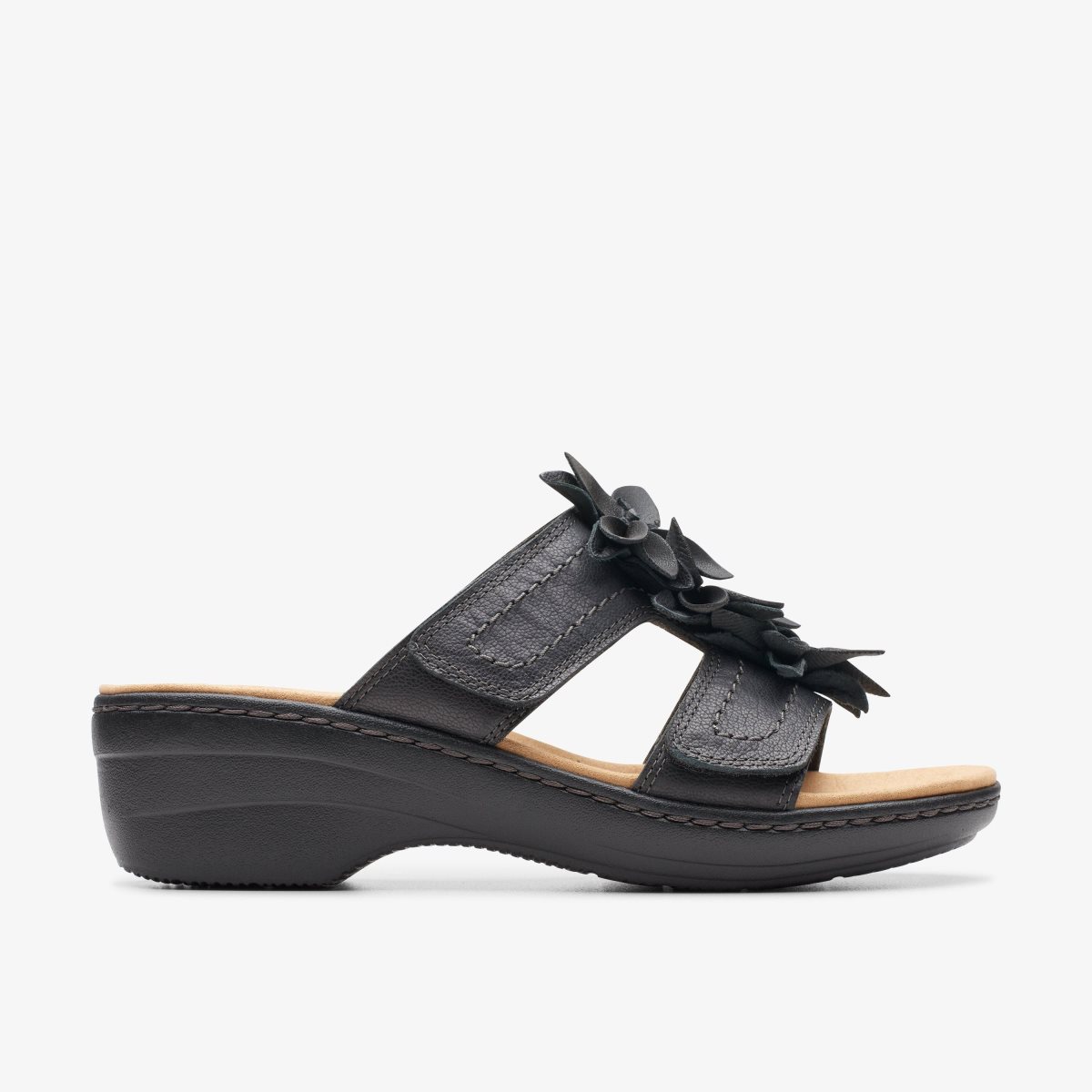 Zapatos Cuña Clarks Merliah Raelyn Black Leather Mujer Negras | THSP-92345