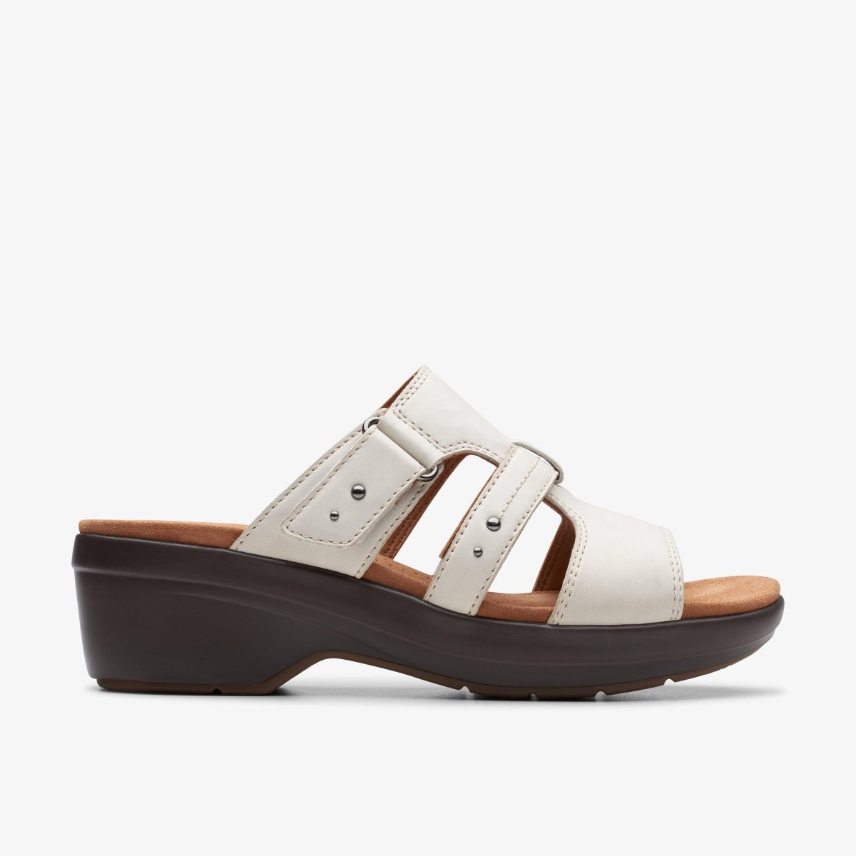 Zapatos Cuña Clarks Tuleah Jane Off White Leather Mujer Blancas | VOTC-78021