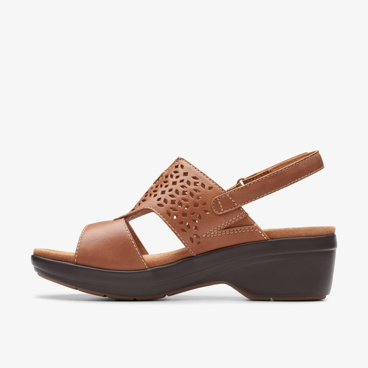 Zapatos Cuña Clarks Tuleah Sun Tan Leather Mujer Marrones | SLYJ-93648