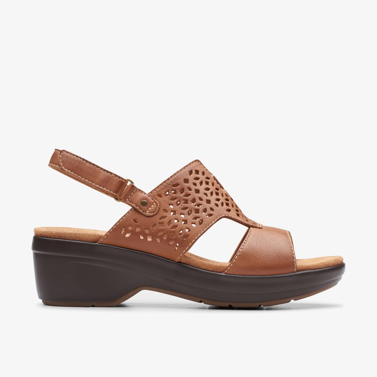 Zapatos Cuña Clarks Tuleah Sun Tan Leather Mujer Marrones | SLYJ-93648