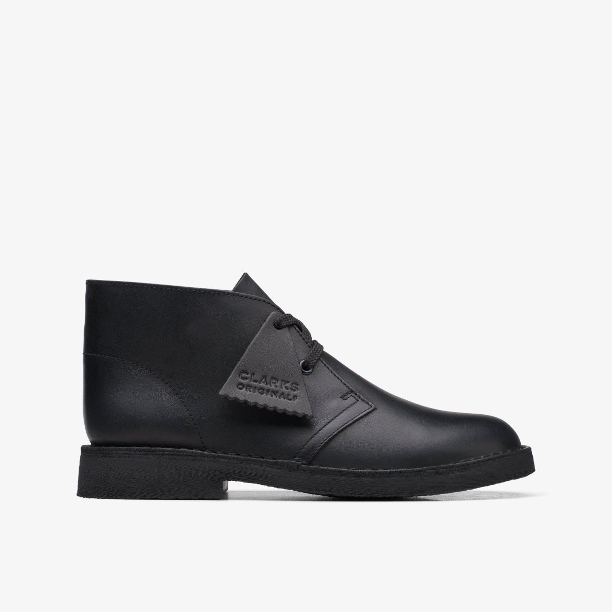 Zapatos Originales Clarks Desert Boot Older Black Leather Niños Negras | NZQO-54601