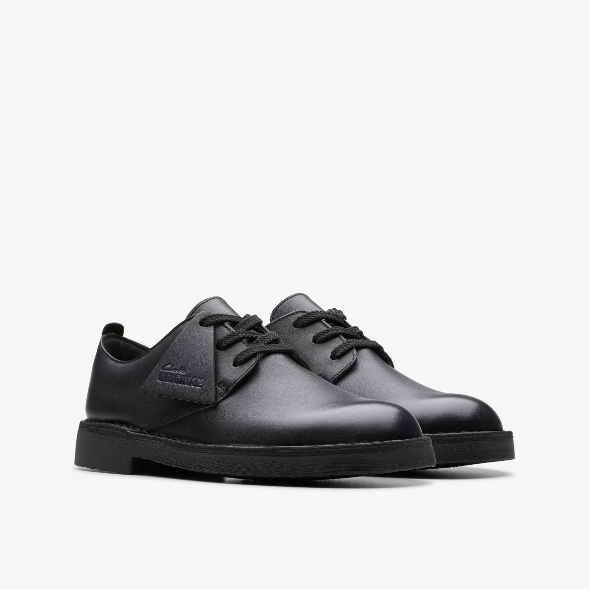 Zapatos Originales Clarks Desert London Older Black Niños Negras | YSEB-42637