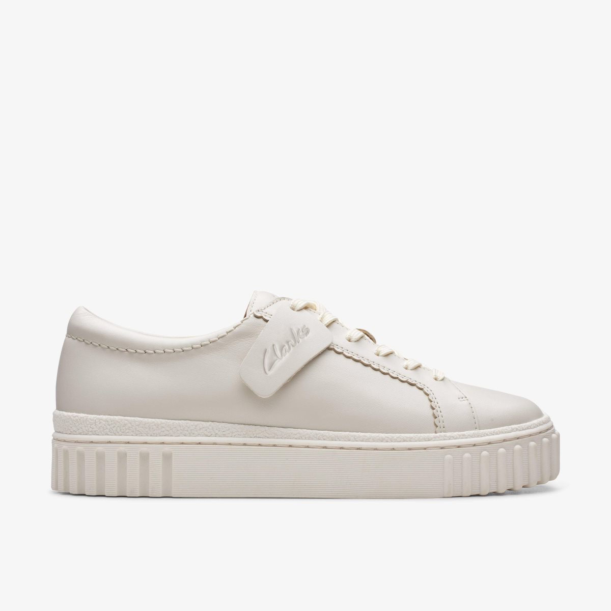 Zapatos Plataforma Clarks Mayhill Walk Off White Leather Mujer Blancas | TDMH-80435