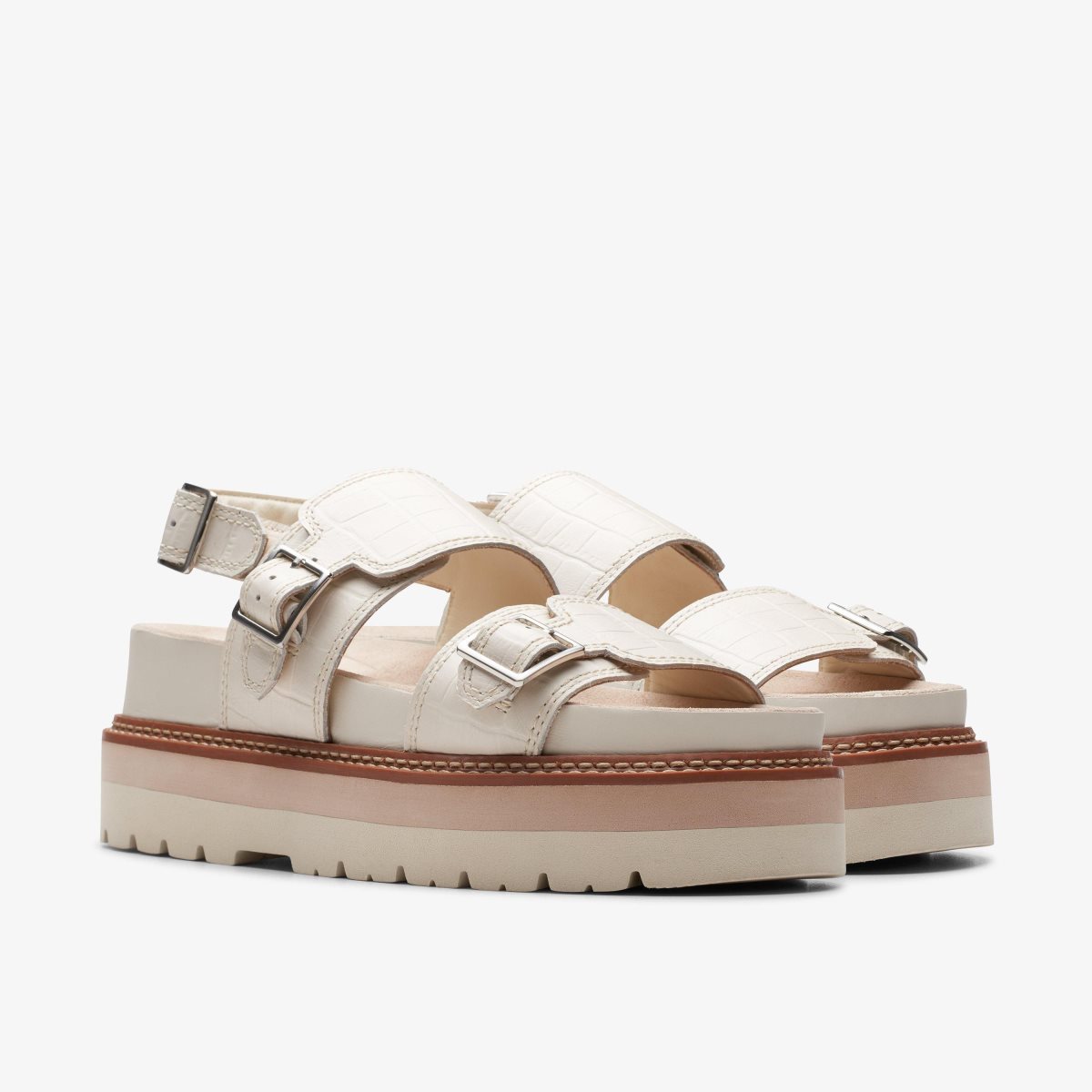 Zapatos Plataforma Clarks ORIANNA GLIDE Cream Interest Mujer Creme | MYEN-74018