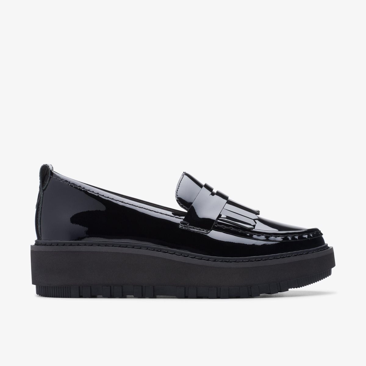 Zapatos Plataforma Clarks Orianna Loafer Black Patent Leather Mujer Negras | LVYG-91056