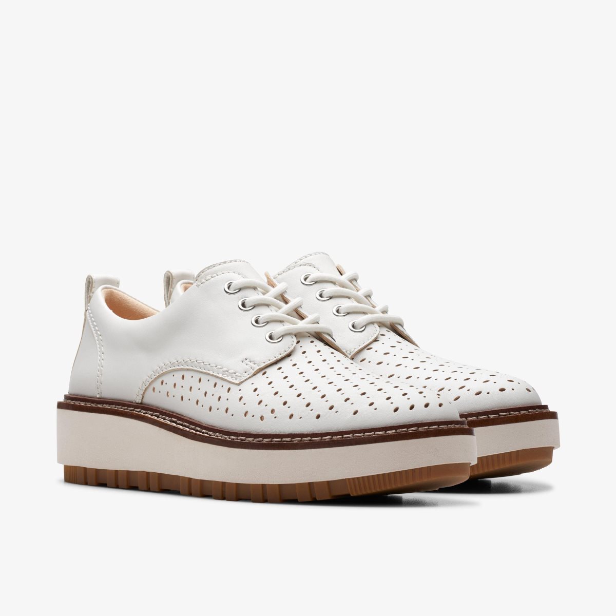 Zapatos Plataforma Clarks Orianna Move Off White Leather Mujer Blancas | VKTN-19450