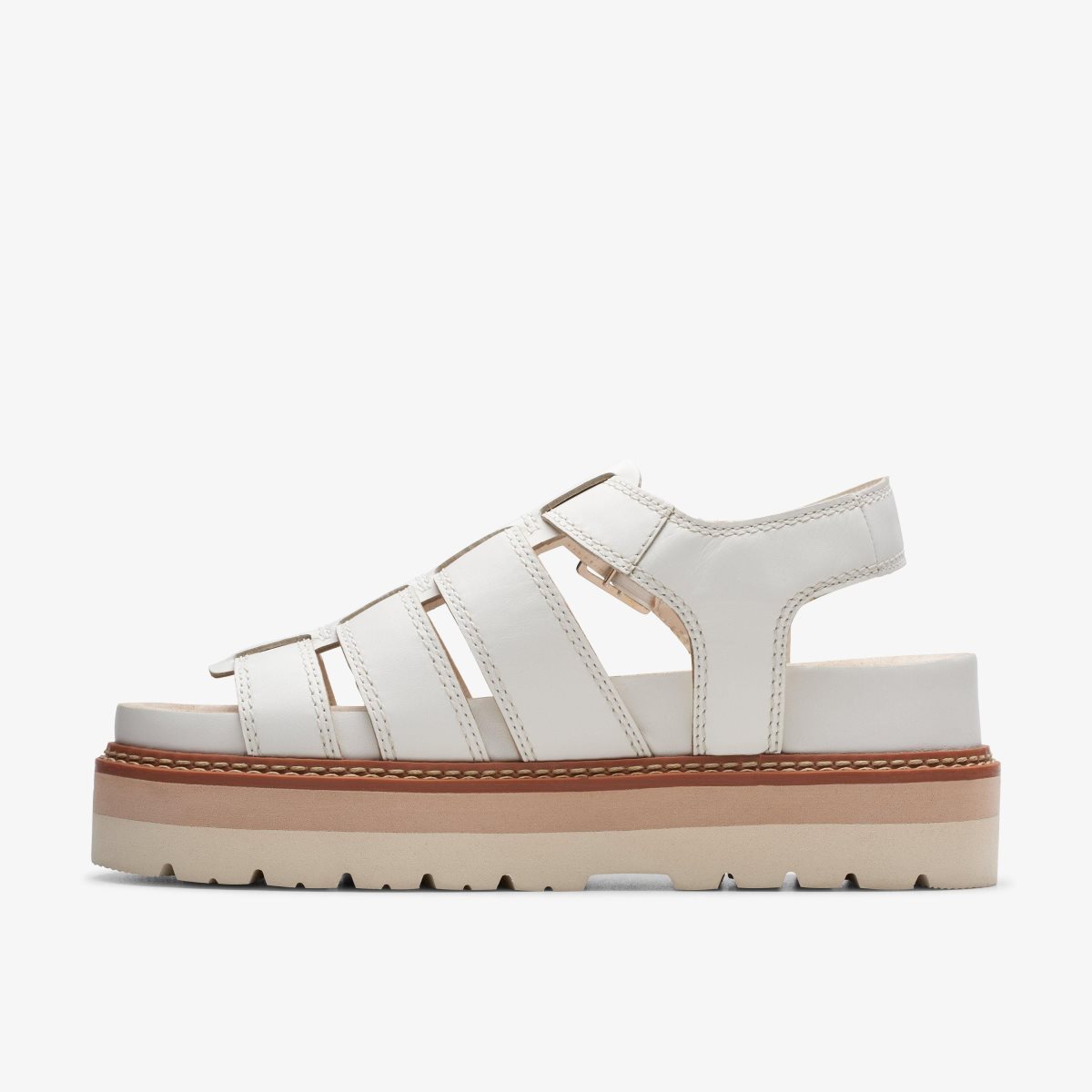 Zapatos Plataforma Clarks Orianna Twist Off White Leather Mujer Blancas | QJKT-09518