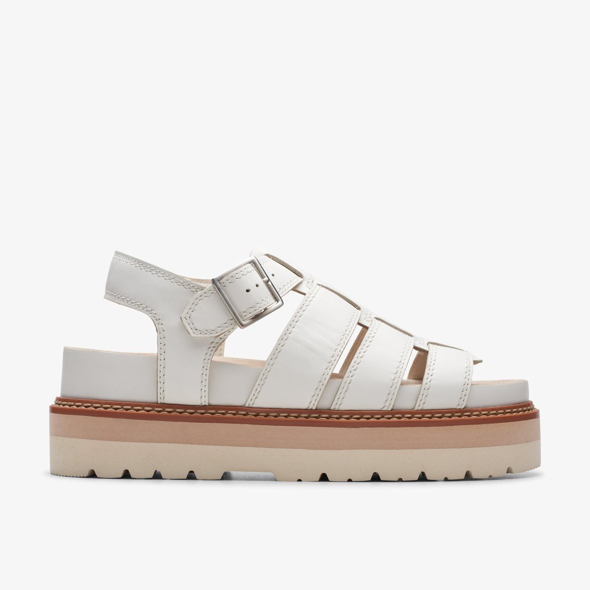 Zapatos Plataforma Clarks Orianna Twist Off White Leather Mujer Blancas | QJKT-09518